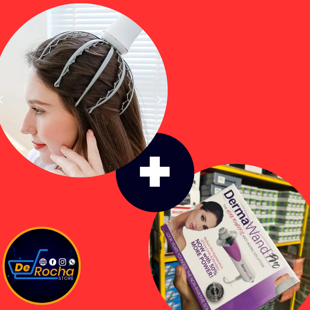 combo dermawand+masajeador cabeza